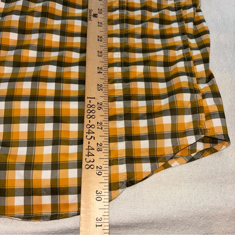 REI Button Up Shirt Mens XL Outdoor Performance Vented‎ Yellow Orange Green - Picture 8 of 9
